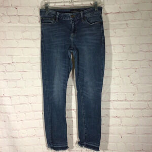 Lucky Brand Lolita Crop Raw Hem Blue Denim Jeans - Size 6